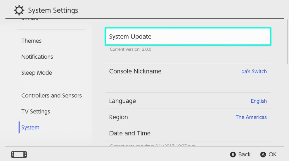 Nintendo System Transfer